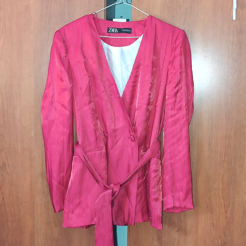 Zara Pink Blazer with belt